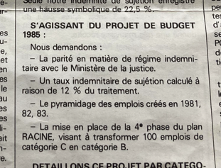Extrait journal SNIPAT 1984
